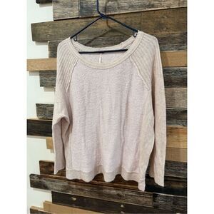 Free People Sweater Oversized Two Tone Dolman Sleeve Sz S